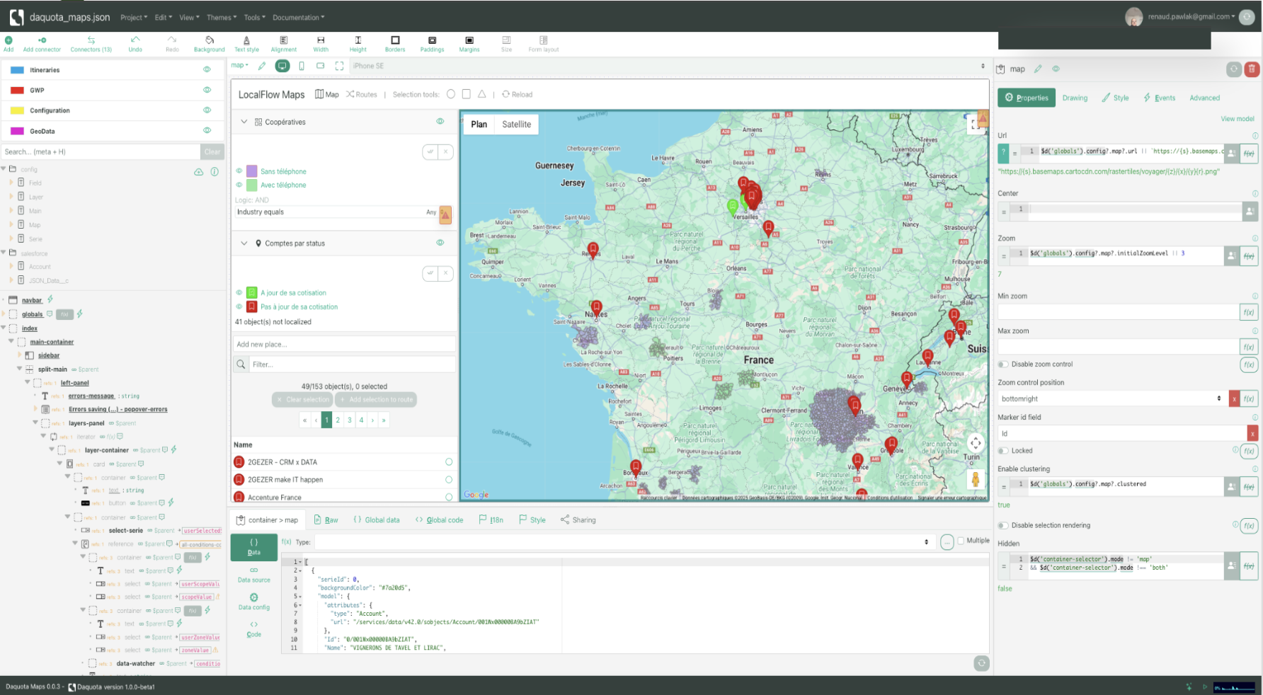 Daquota.io par LocalFlow Daquota.io par LocalFlow, 1er studio d'éco-conception pour applications front-end